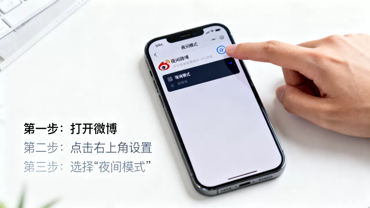 iphone微博夜间模式怎么开，微博夜间模式