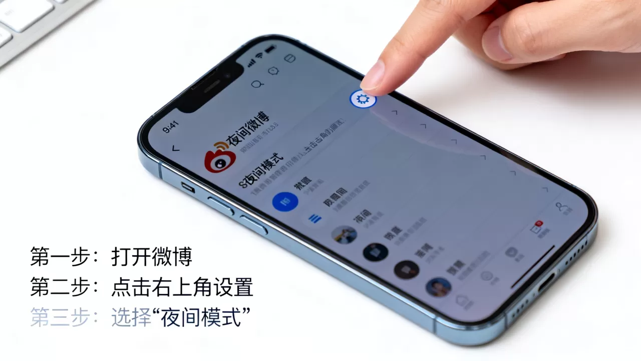 iphone微博夜间模式怎么开，微博夜间模式