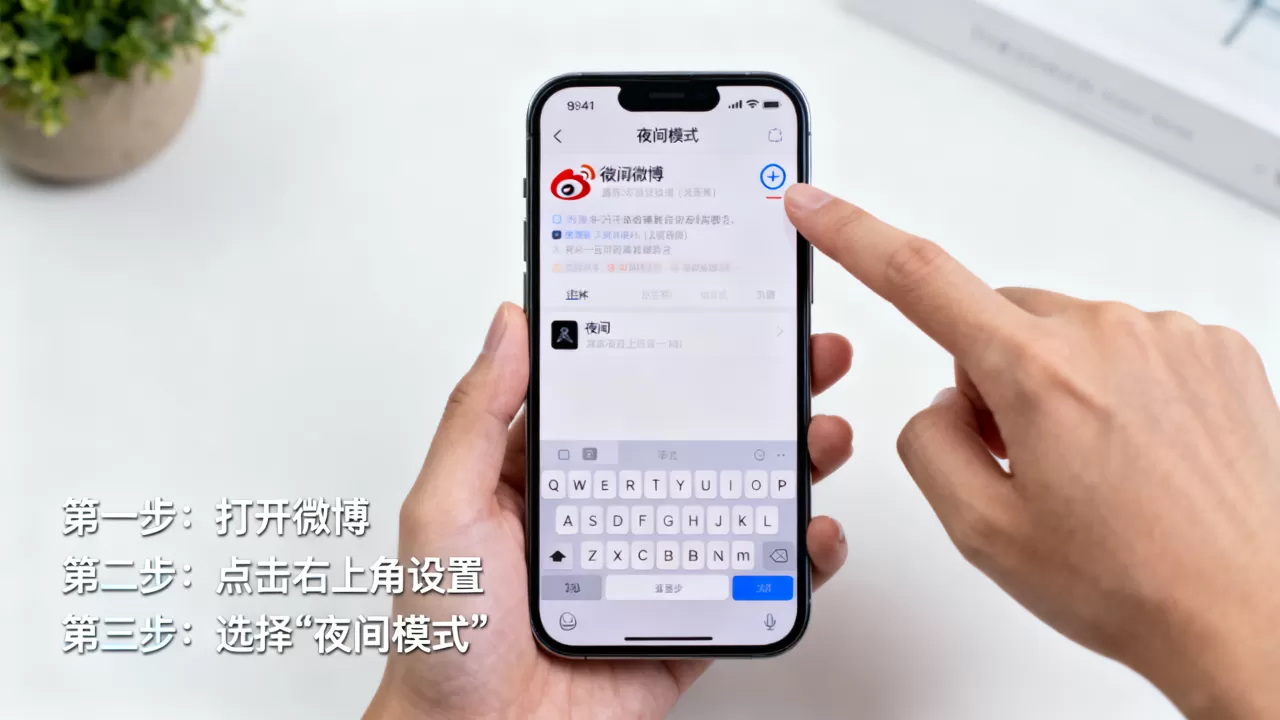 iphone微博夜间模式怎么开，微博夜间模式