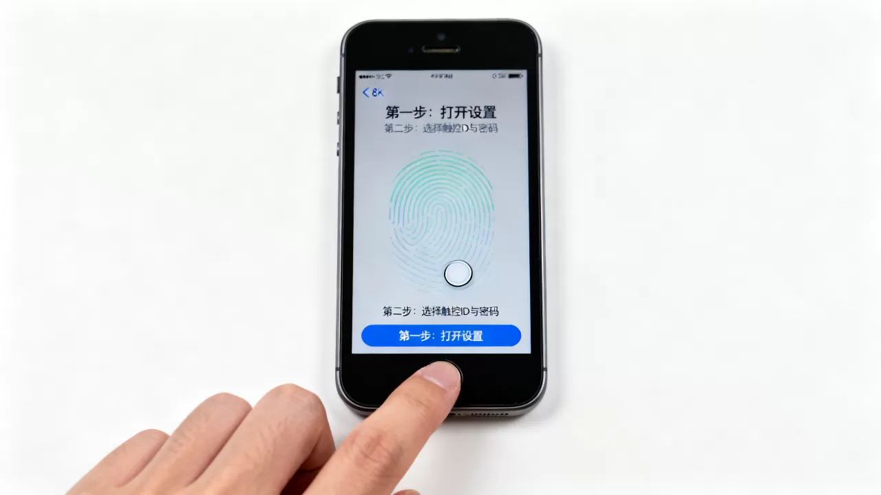 iphone se的指纹解锁怎么设置，iphone se指纹识别