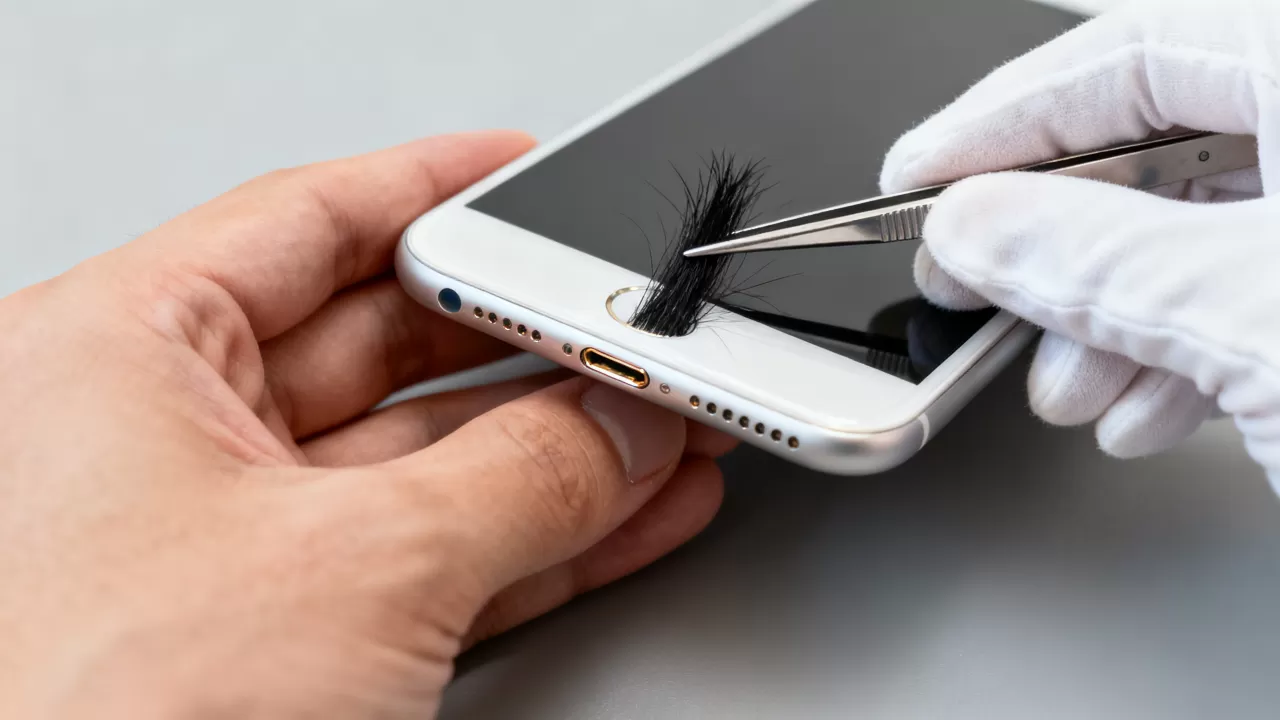 iphone6 plus头发掉进充电口怎么办，iphone6plus充电口清理