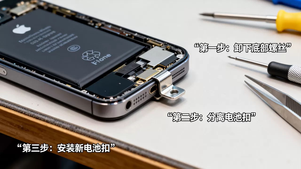 iphone4电池扣怎么换，iphone4电池扣