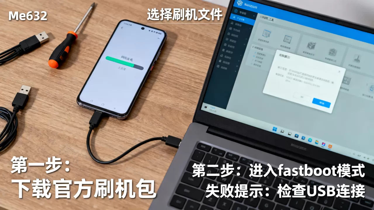 me632刷机教程，me632刷机失败怎么办