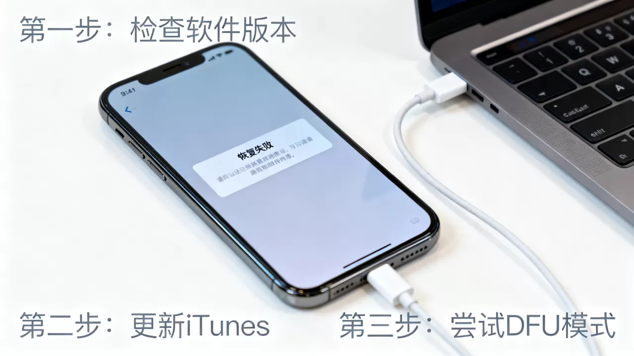 iPhone无法恢复软件太旧怎么办？iPhone恢复失败解决