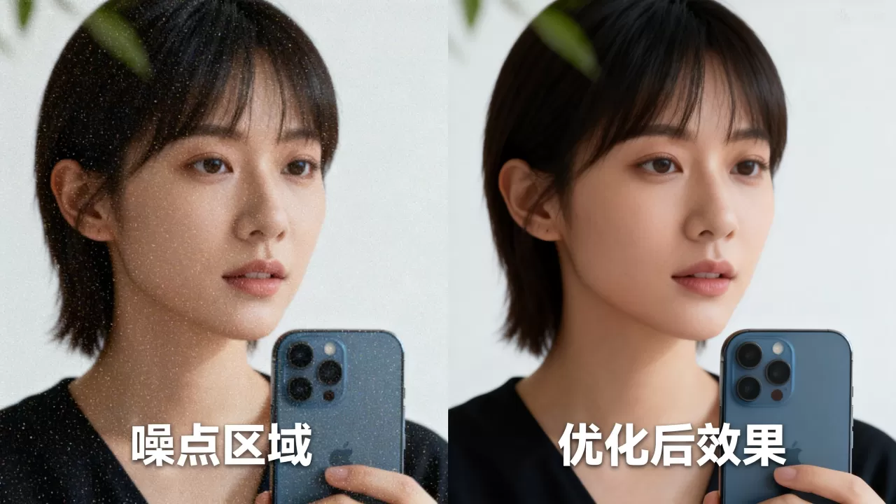 iPhone人像模式噪点怎么消除，iphone人像模式噪点