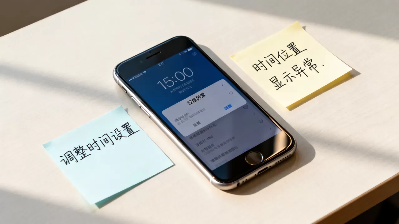 iphone7时间位置显示异常，iphone7时间位置不准怎么办