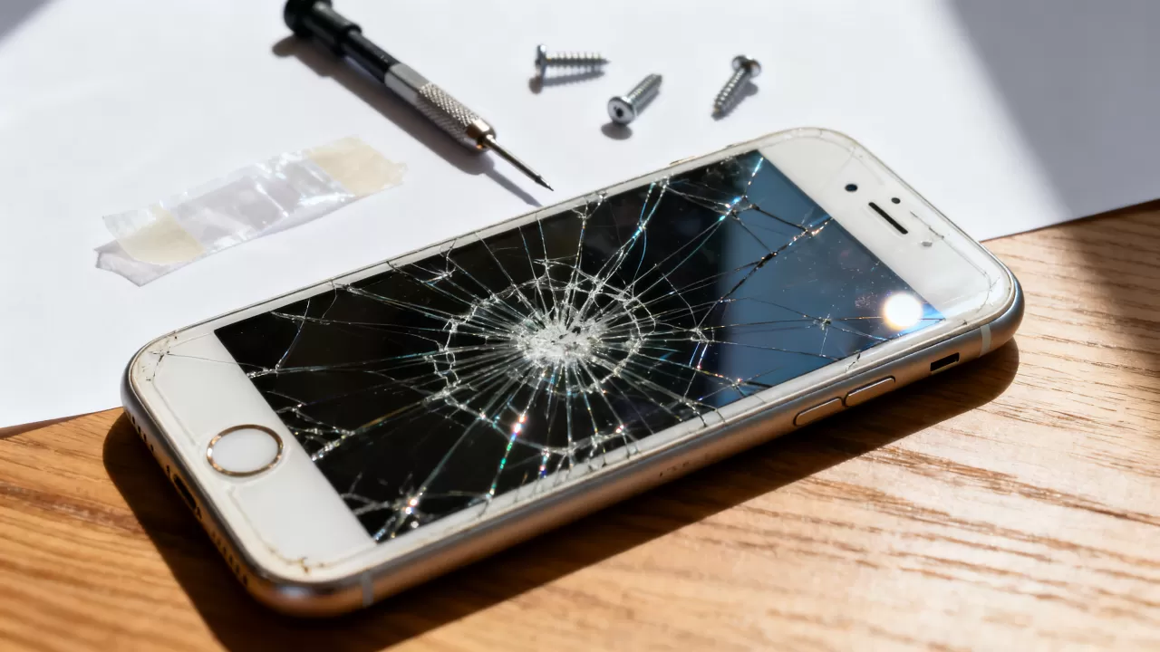 iphone6外屏幕碎了怎么修，iphone6外屏碎了