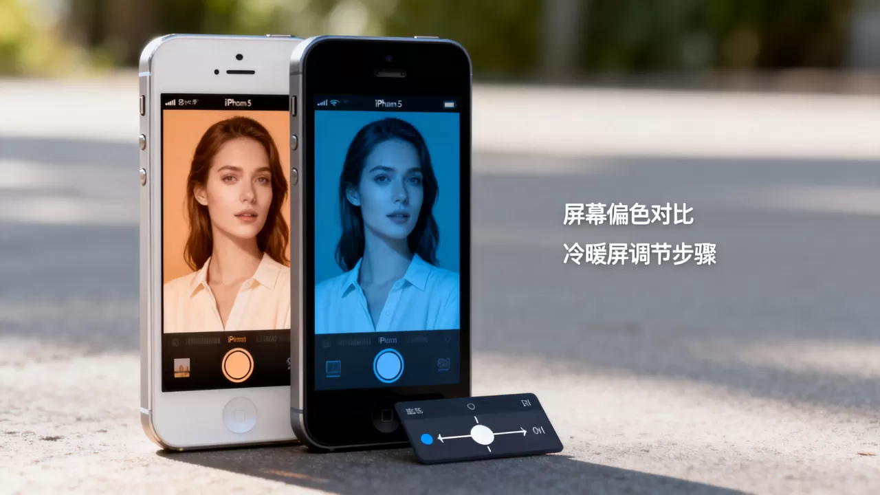 iphone5屏幕偏色怎么办，iphone5冷暖屏调节