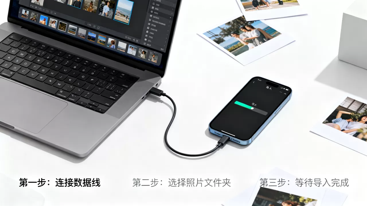 电脑导入照片到iphone，电脑照片怎么导入iPhone