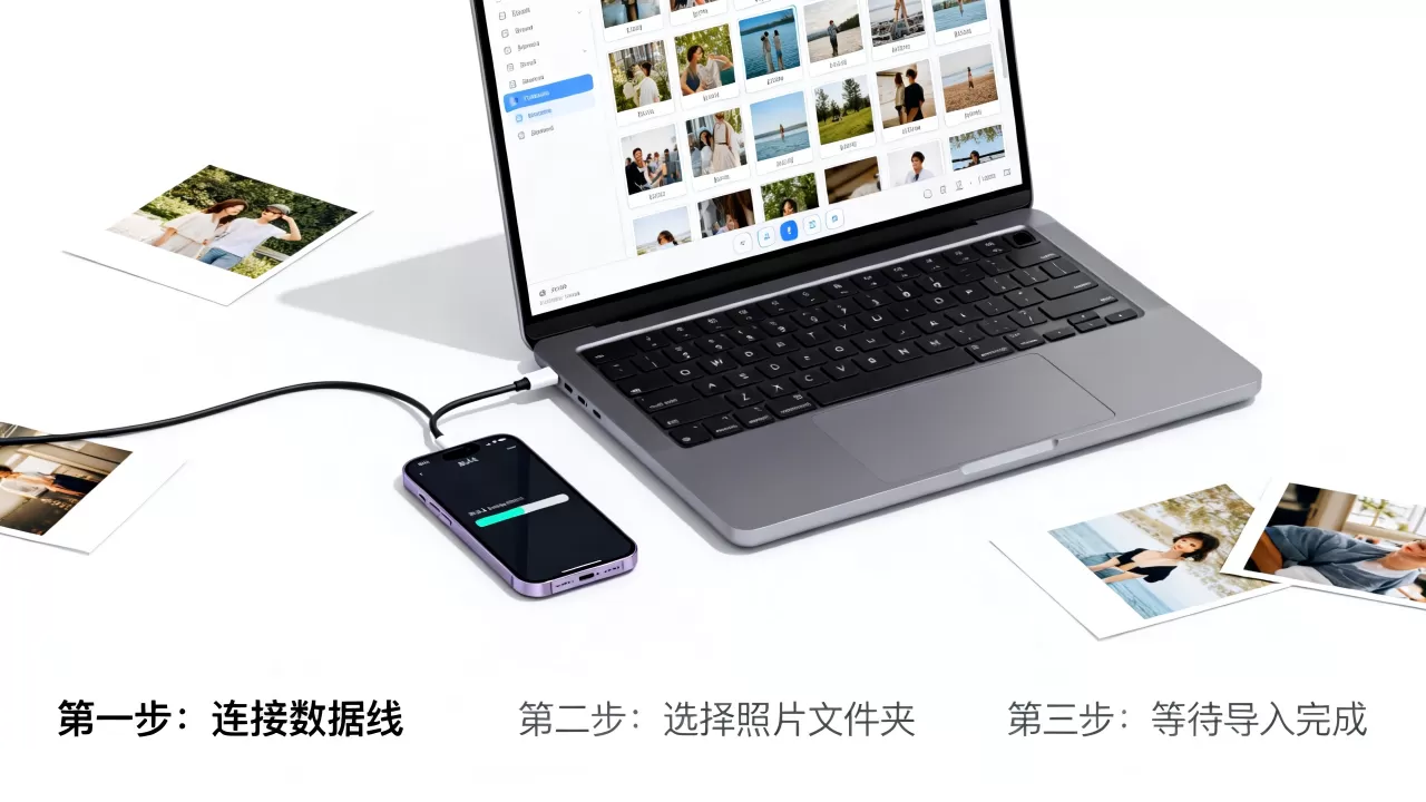 电脑导入照片到iphone，电脑照片怎么导入iPhone