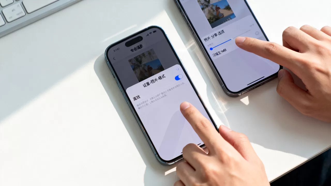 iphone照片怎么设置大小，iphone照片压缩变小的方法