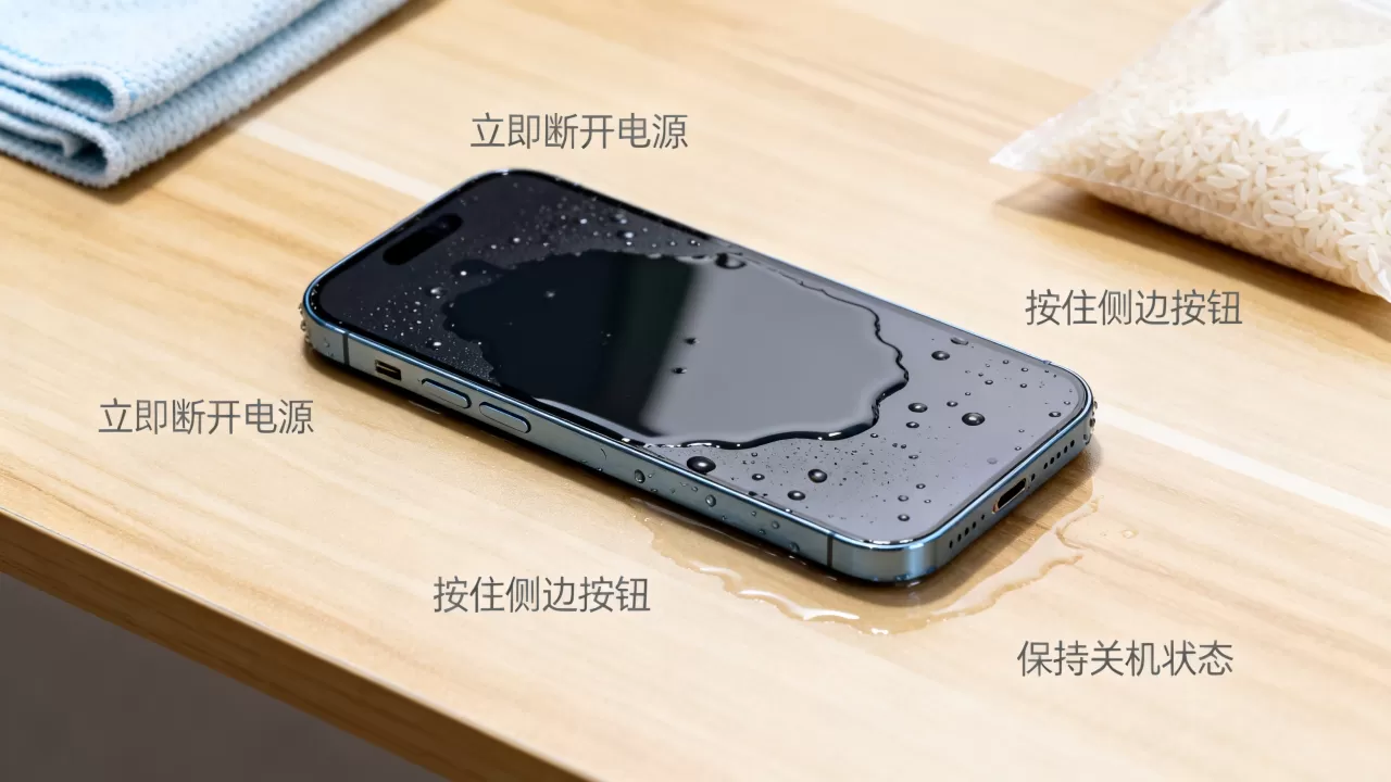 iphone进水了怎么关机，iphone进水强制关机方法