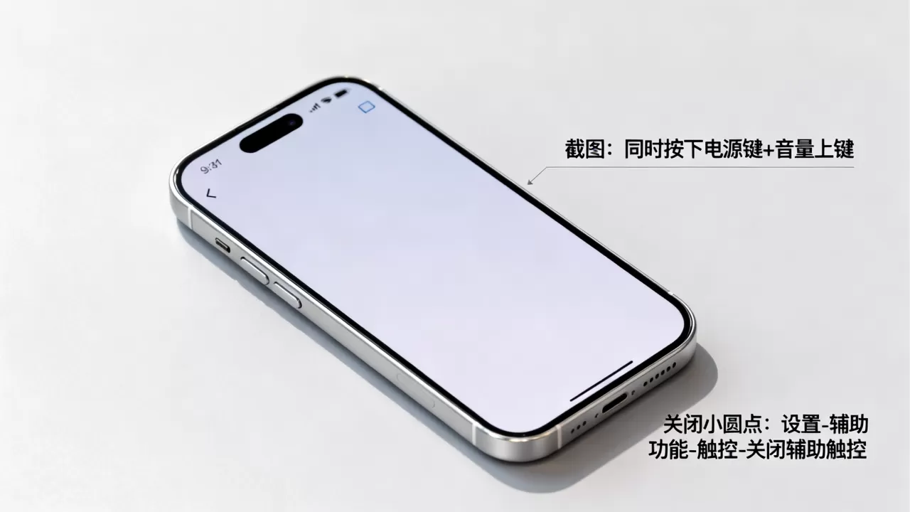 iphone截图怎么弄？小圆点怎么关闭