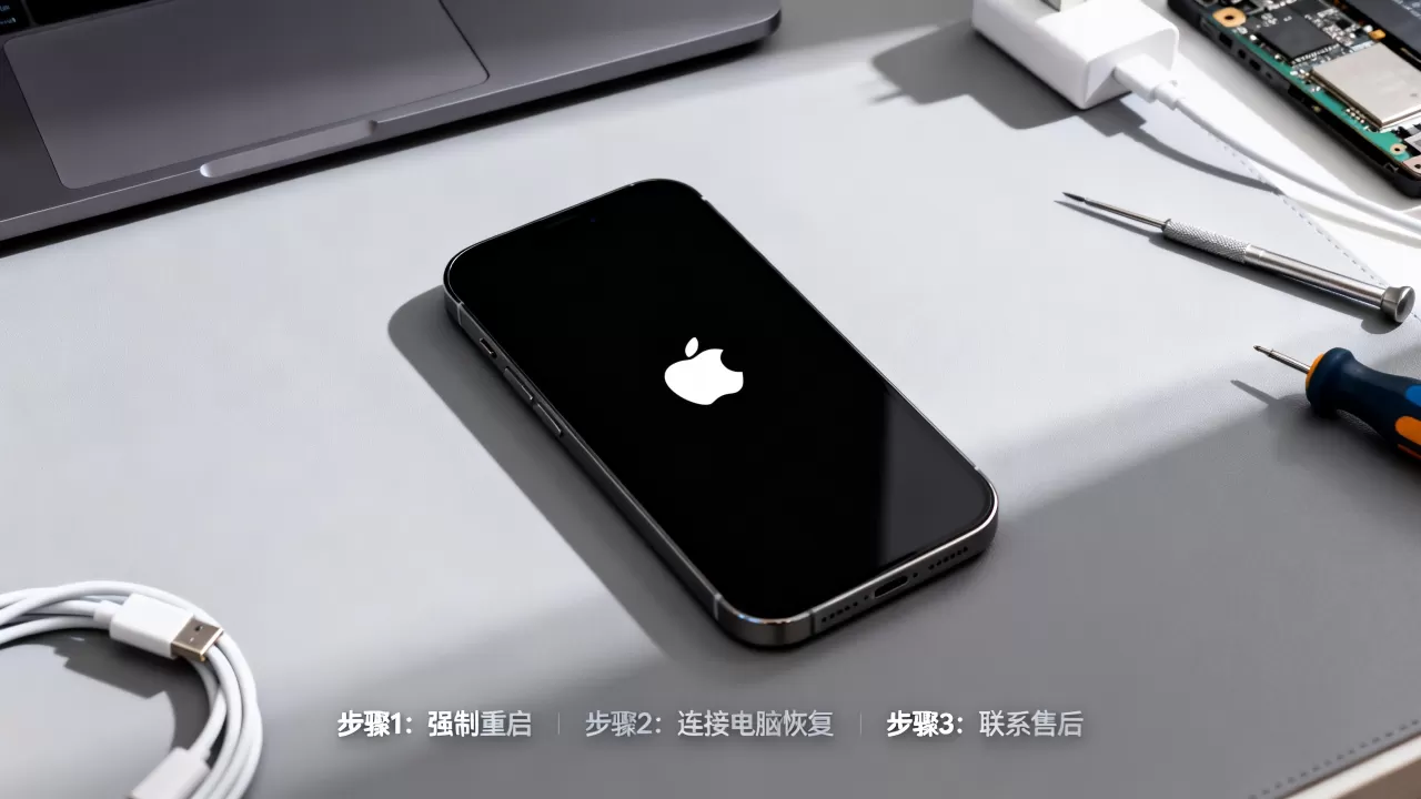 iphone开机黑底白苹果怎么办，iphone黑屏白苹果怎么解决