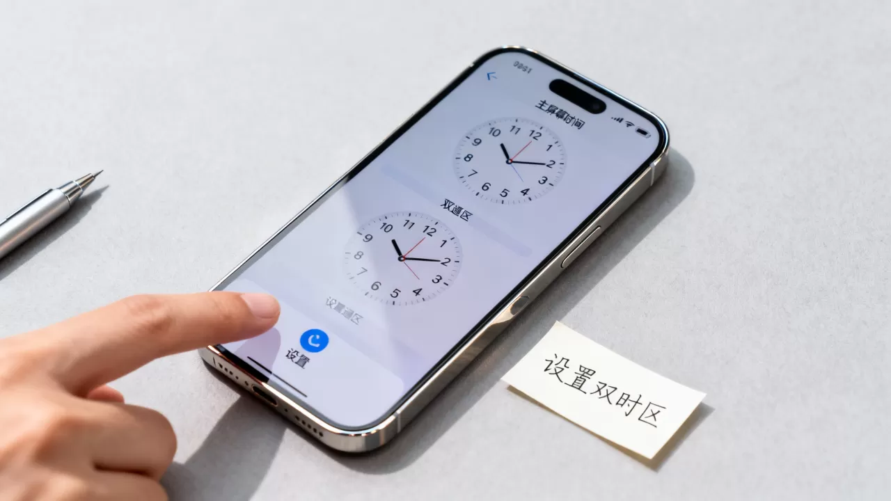 iphone显示两个时间怎么回事，iphone两个时间怎么设置