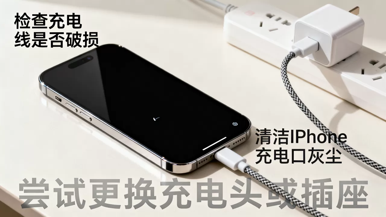 iphone不显示充电标志怎么办，iphone充电没反应