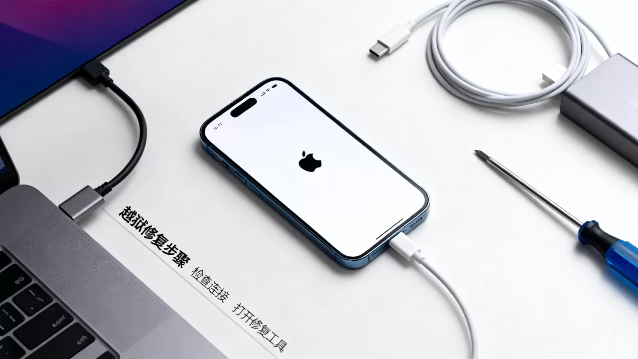 iphone越狱开机白苹果怎么办，iphone越狱白苹果修复