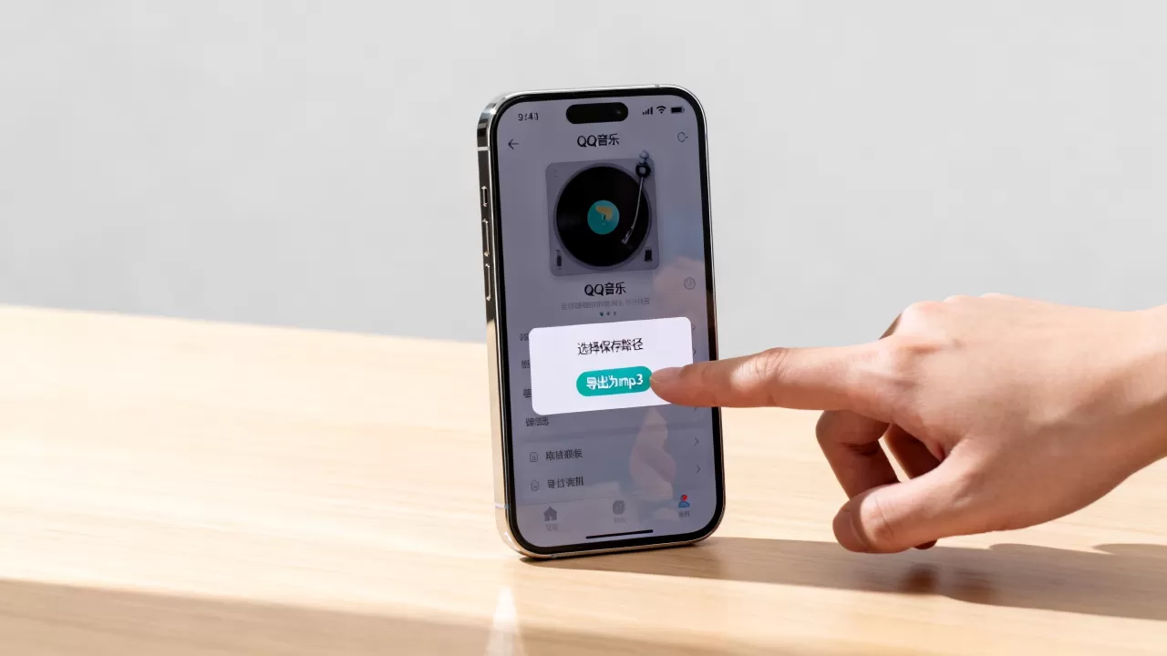 iPhone手机QQ音乐怎么导出mp3格式，iphone qq mp3
