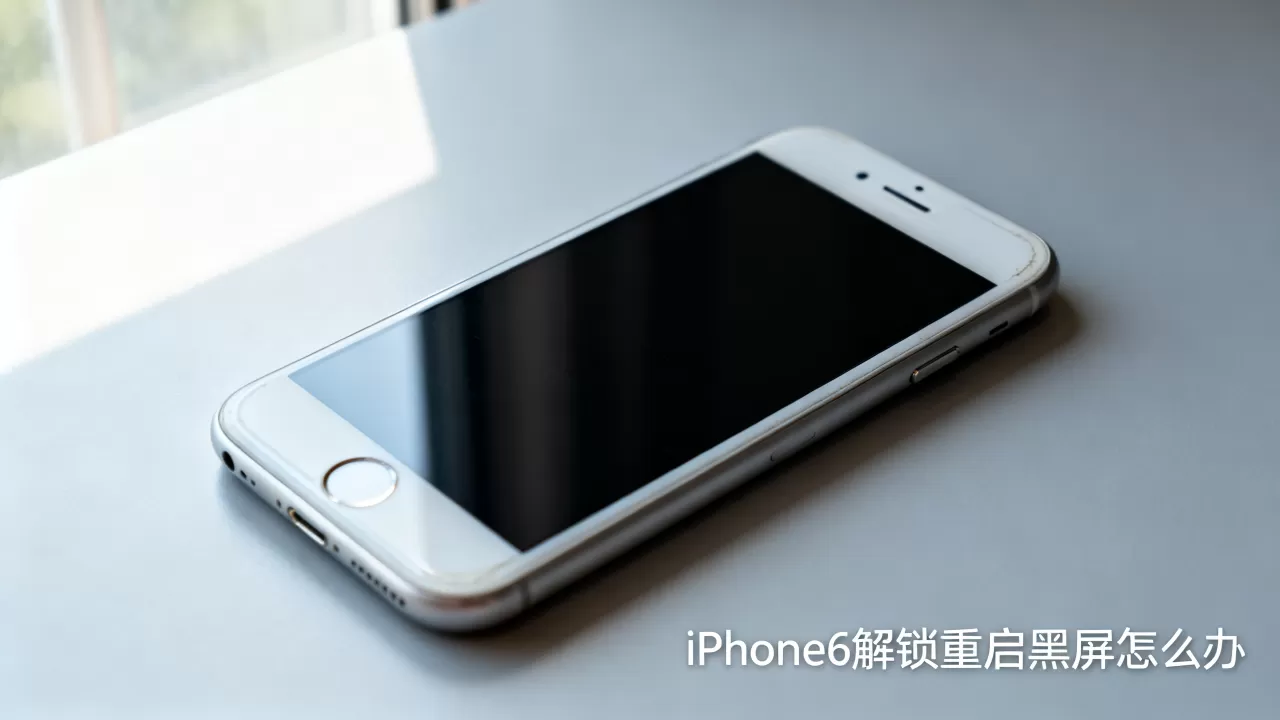 iphone6解锁重启黑屏怎么办，iphone6解锁重启