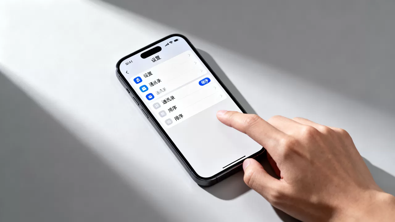 iphone通讯录顺序怎么调，iphone通讯录顺序