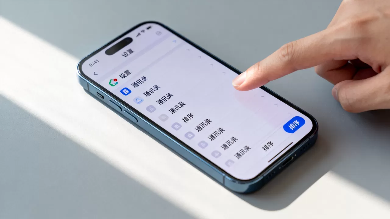 iphone通讯录顺序怎么调，iphone通讯录顺序