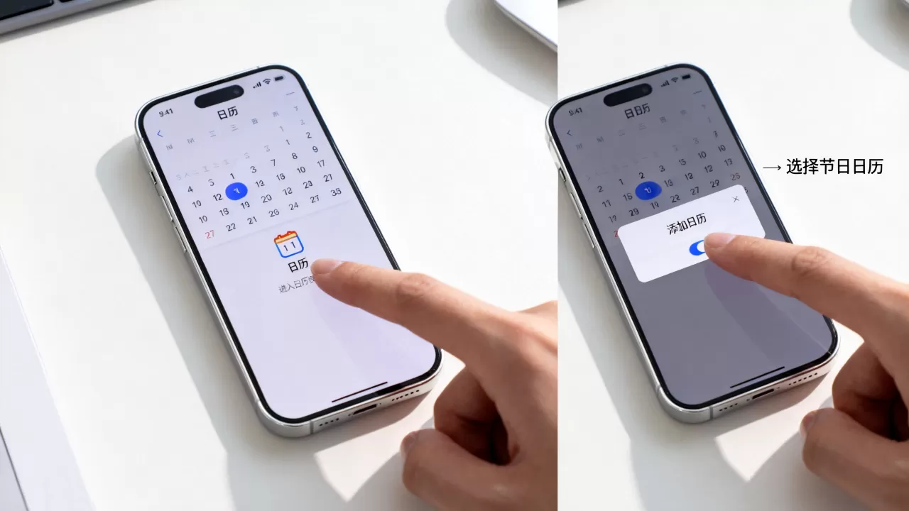 iphone日历怎么显示节日，iphone日历添加节日方法