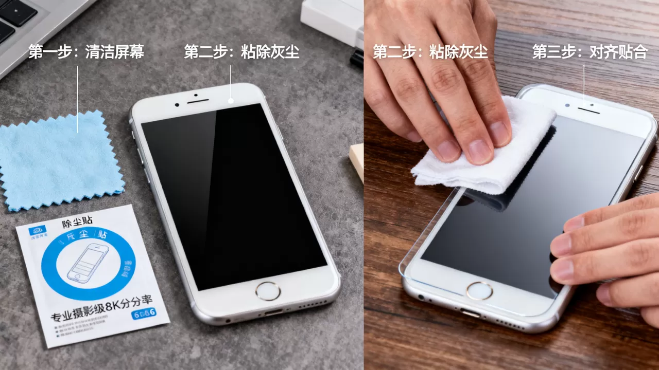 iphone6上膜教程，iphone6钢化膜怎么贴