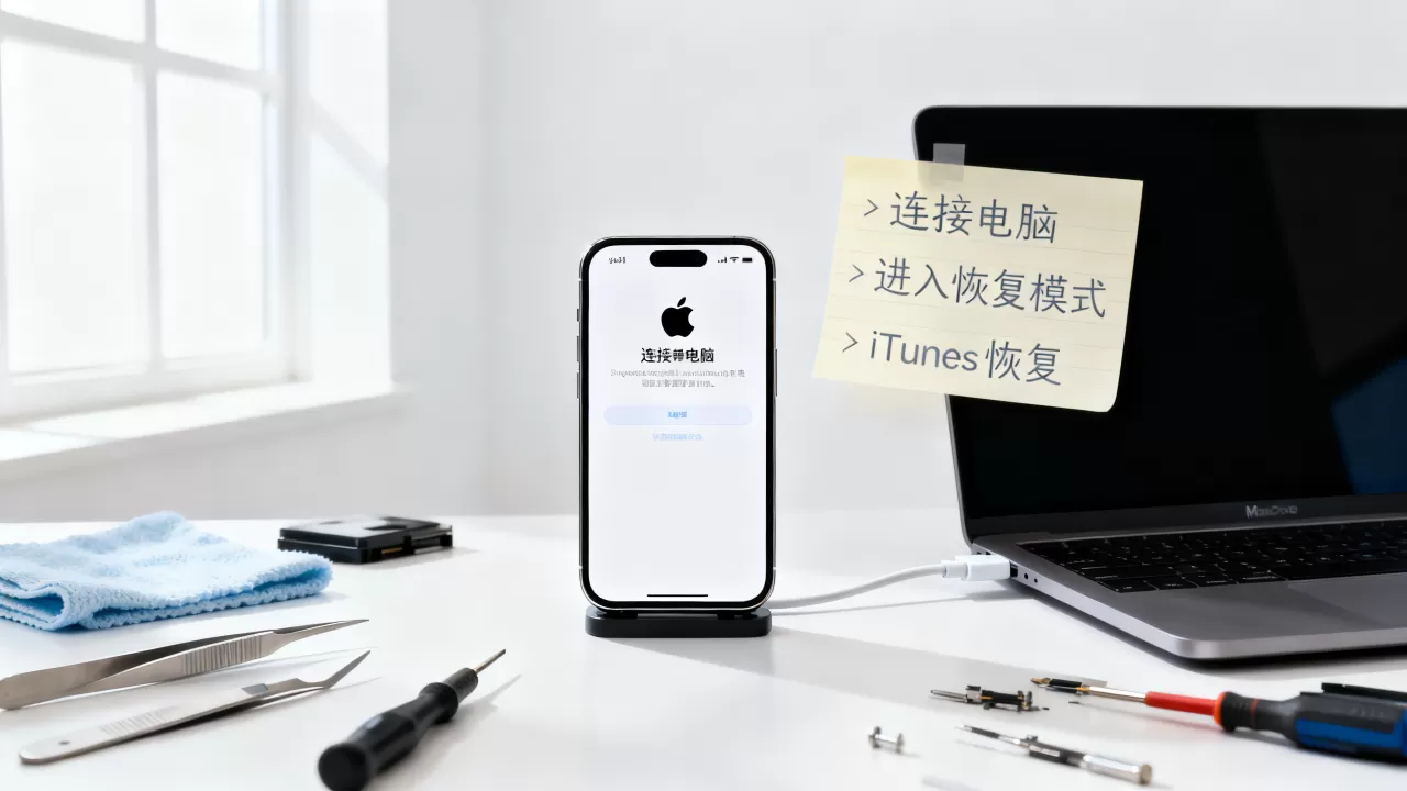 iphone刷机失败白苹果怎么办，iphone白苹果修复