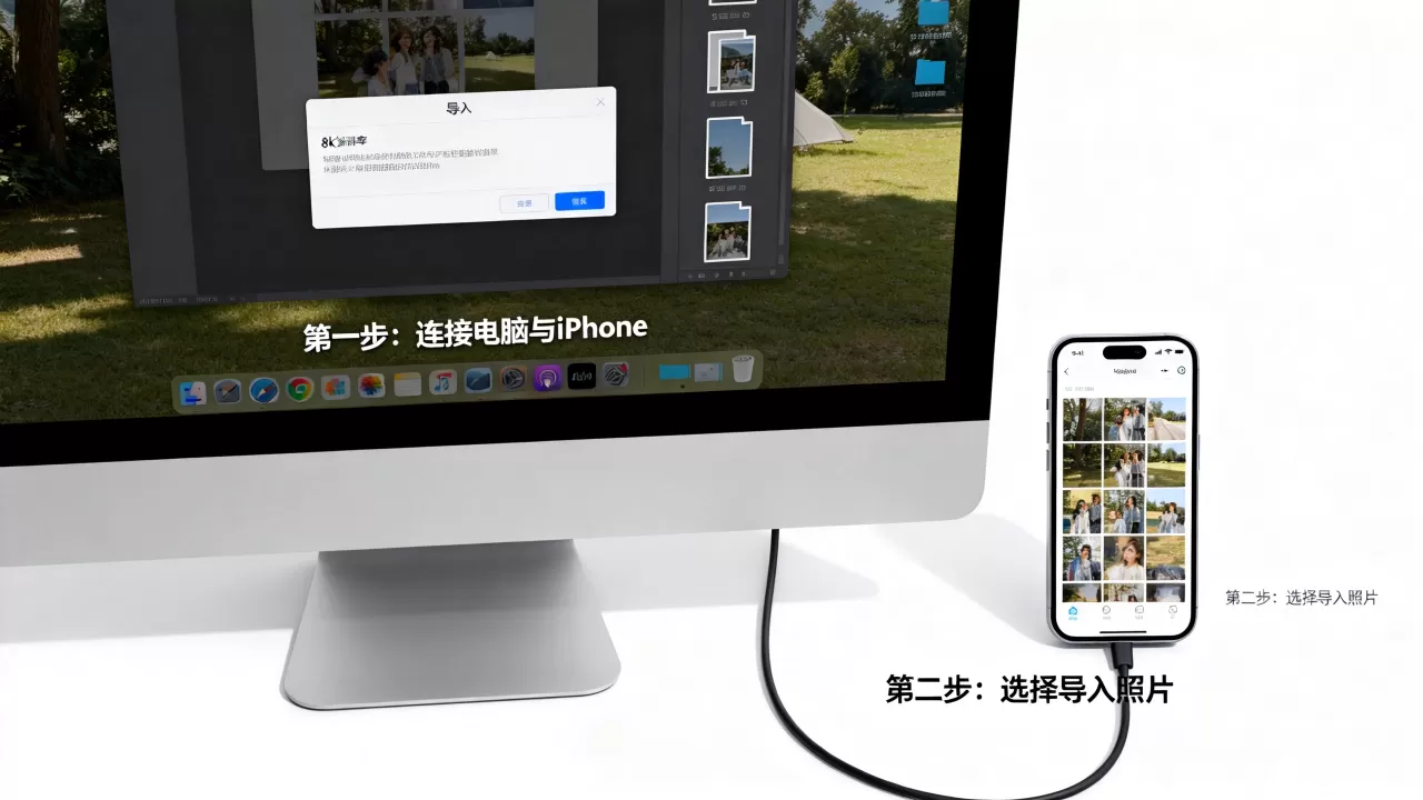 电脑图片如何导入iphone，iphone导入照片到相册