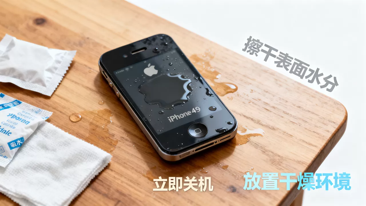 iphone4s受潮了怎么办，iphone4s进水