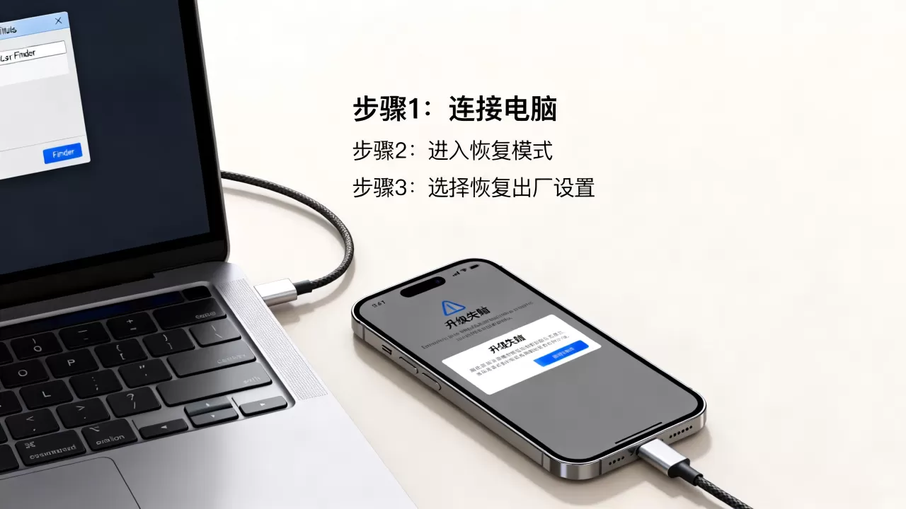 iphone升级失败怎么恢复，iphone升级失败恢复出厂设置
