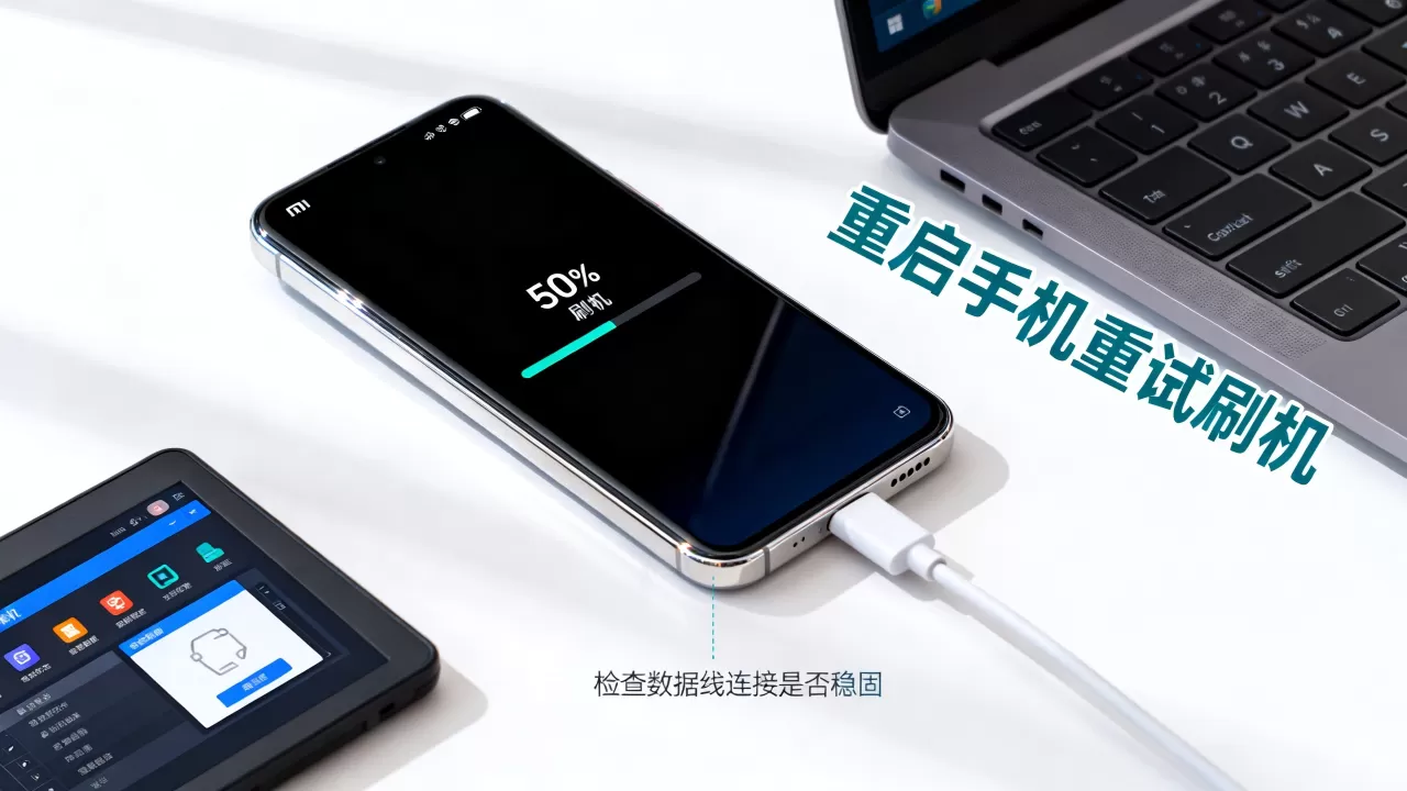 小米刷机卡在50%怎么办，小米手机刷机失败解决方法