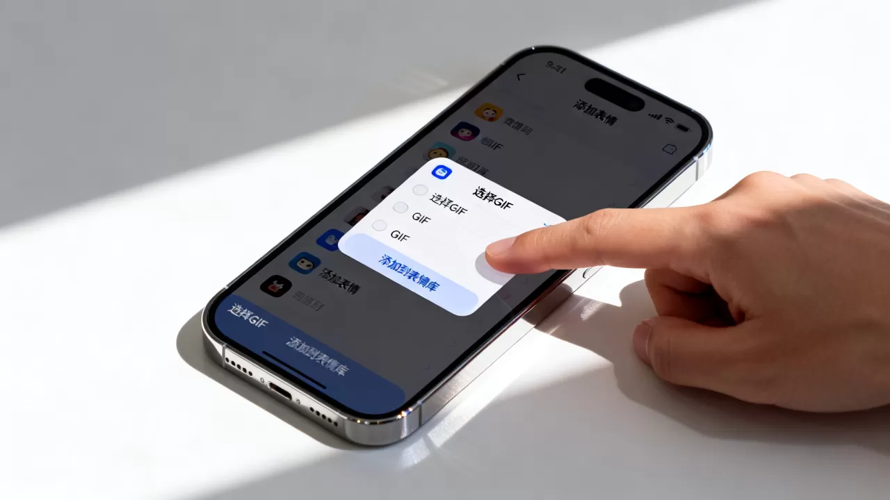 iphone怎么添加gif表情，iphone添加自定义表情方法