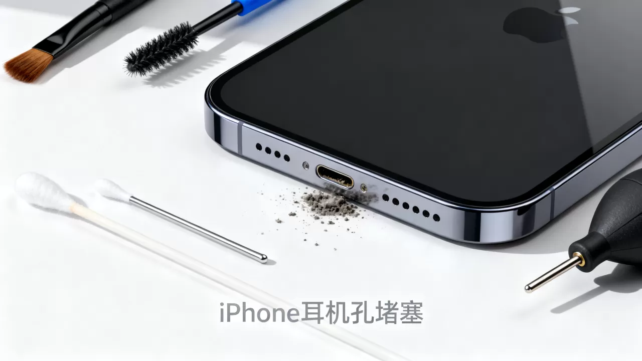 iphone耳机孔堵怎么办，iphone耳机孔堵塞