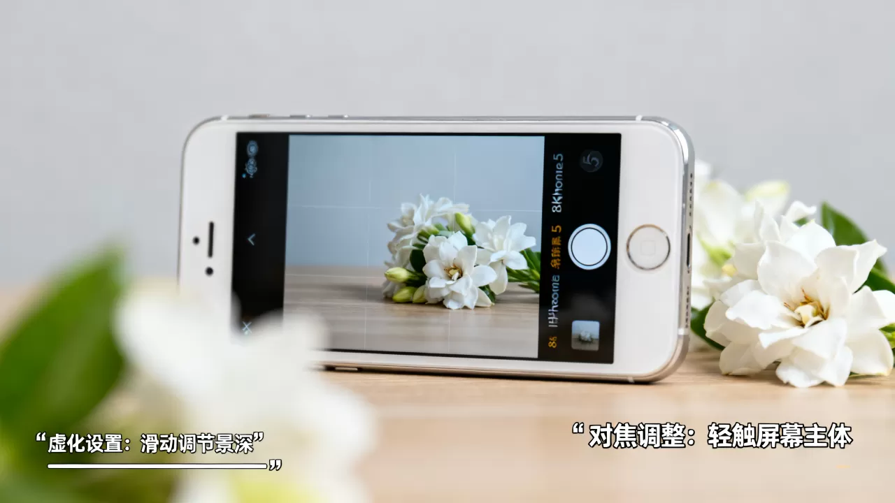 iphone5拍照虚化怎么调，iphone5虚化效果