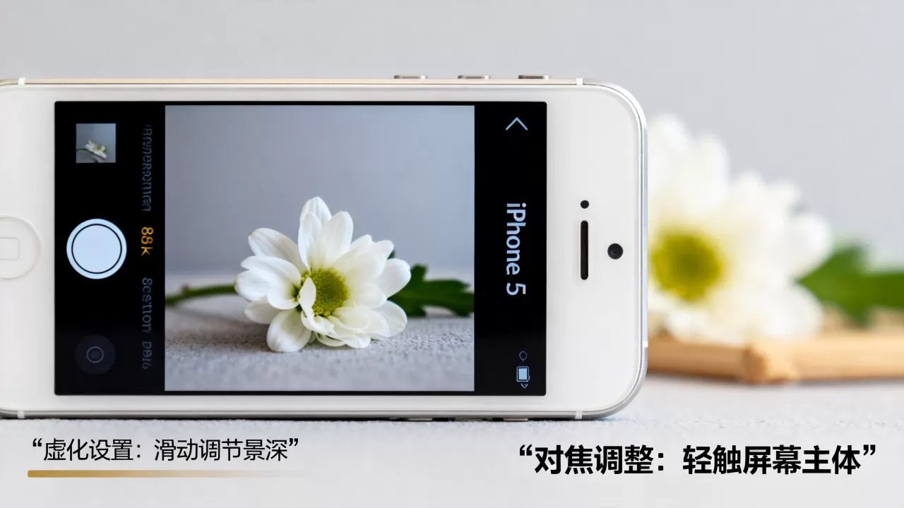 iphone5拍照虚化怎么调，iphone5虚化效果