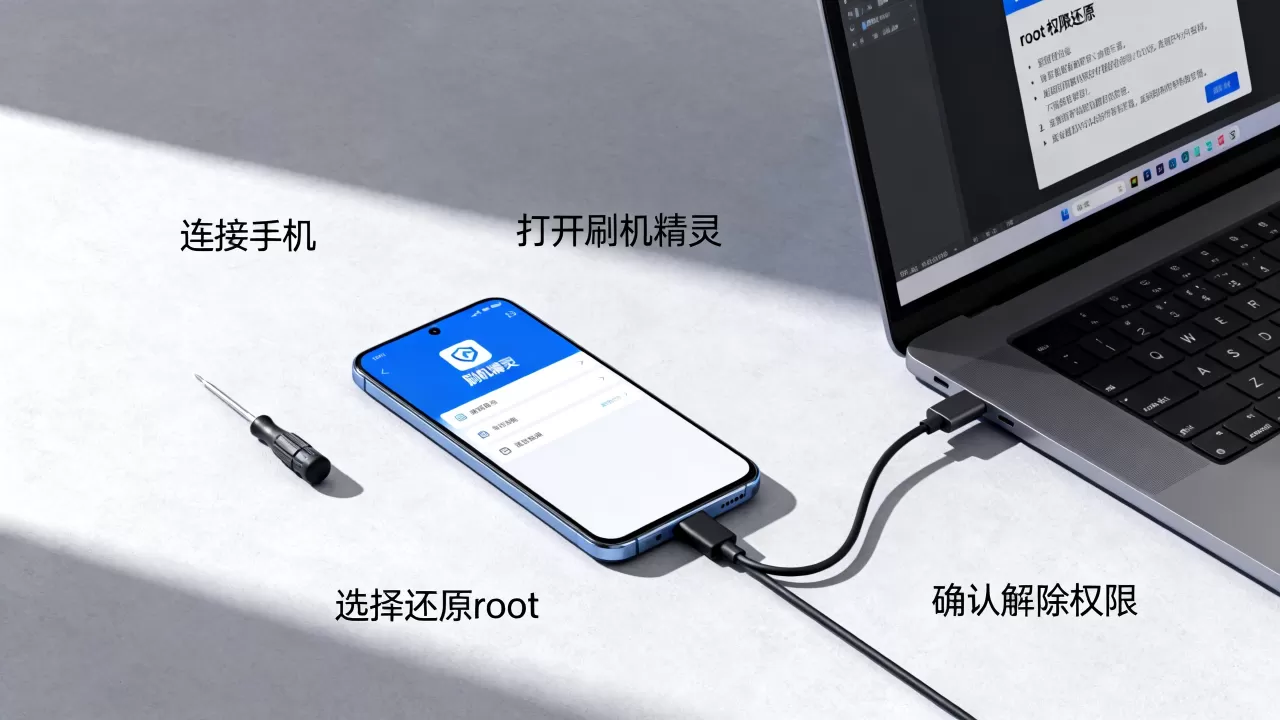 刷机精灵怎么还原root权限，手机root后如何解除