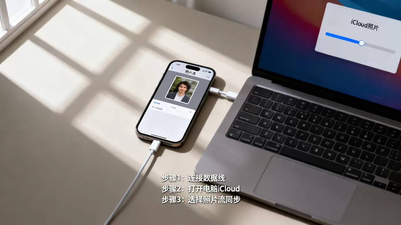 iphone照片流怎么传到电脑，iphone照片流