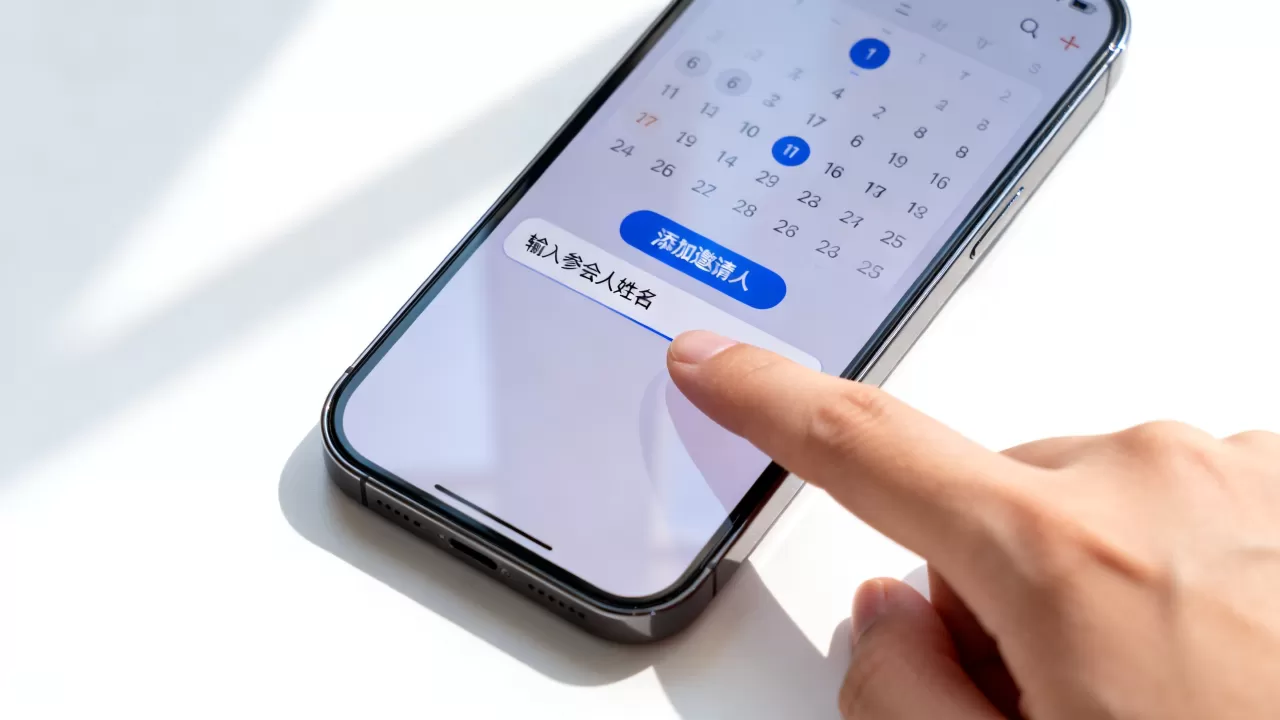 iphone日历怎么添加邀请人，iphone日历添加参会人