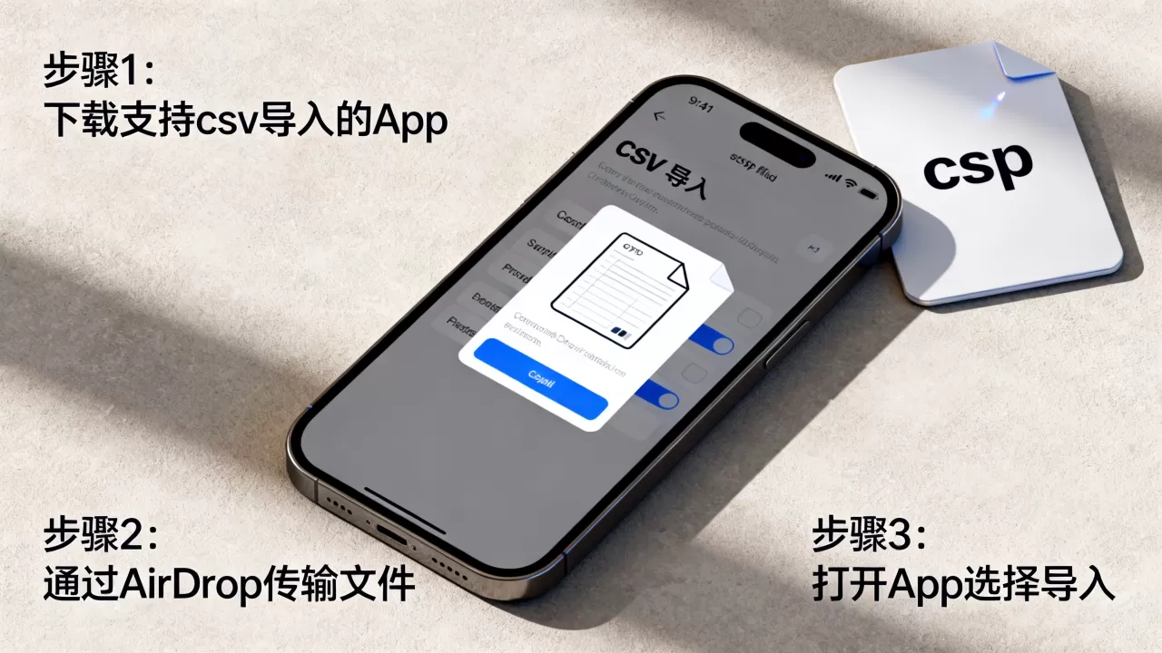 csv怎么导入iphone，iphone导入csv文件