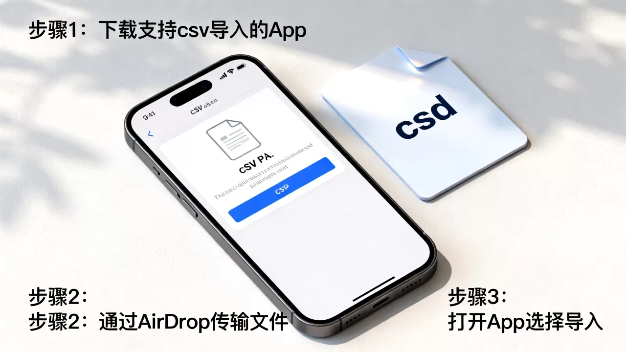 csv怎么导入iphone，iphone导入csv文件