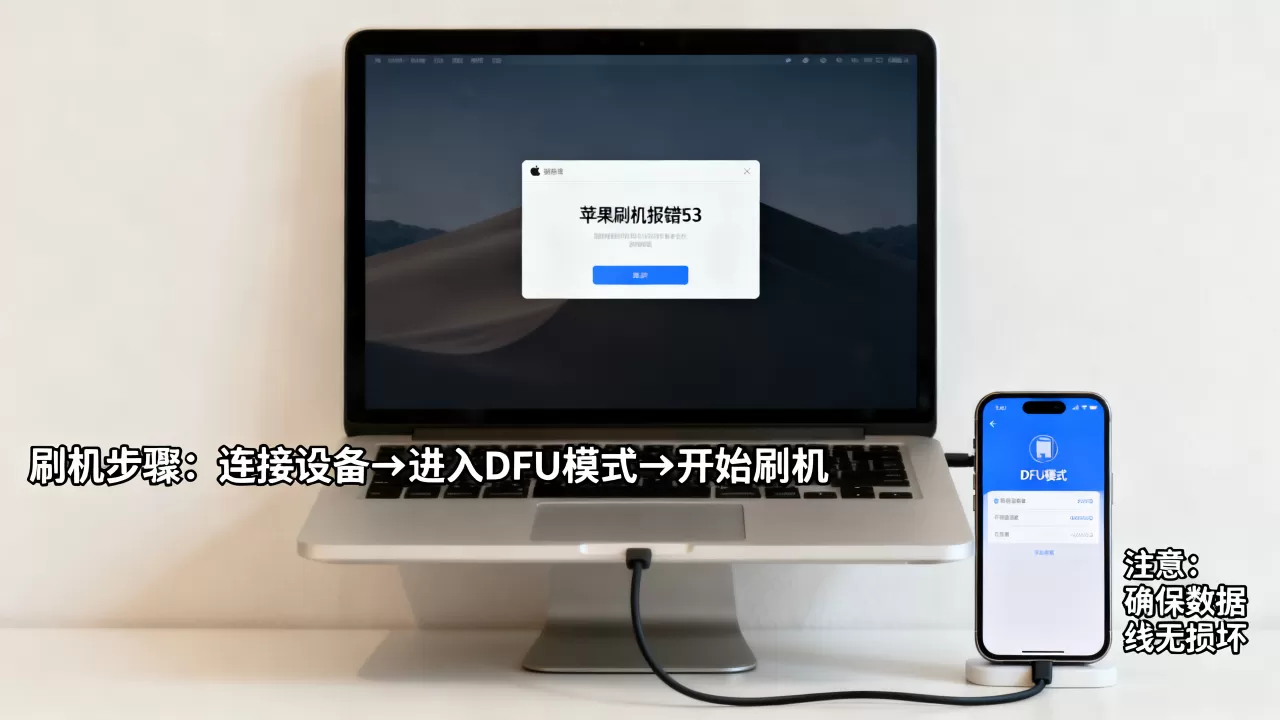 苹果刷机报53怎么办，苹果刷机报错53