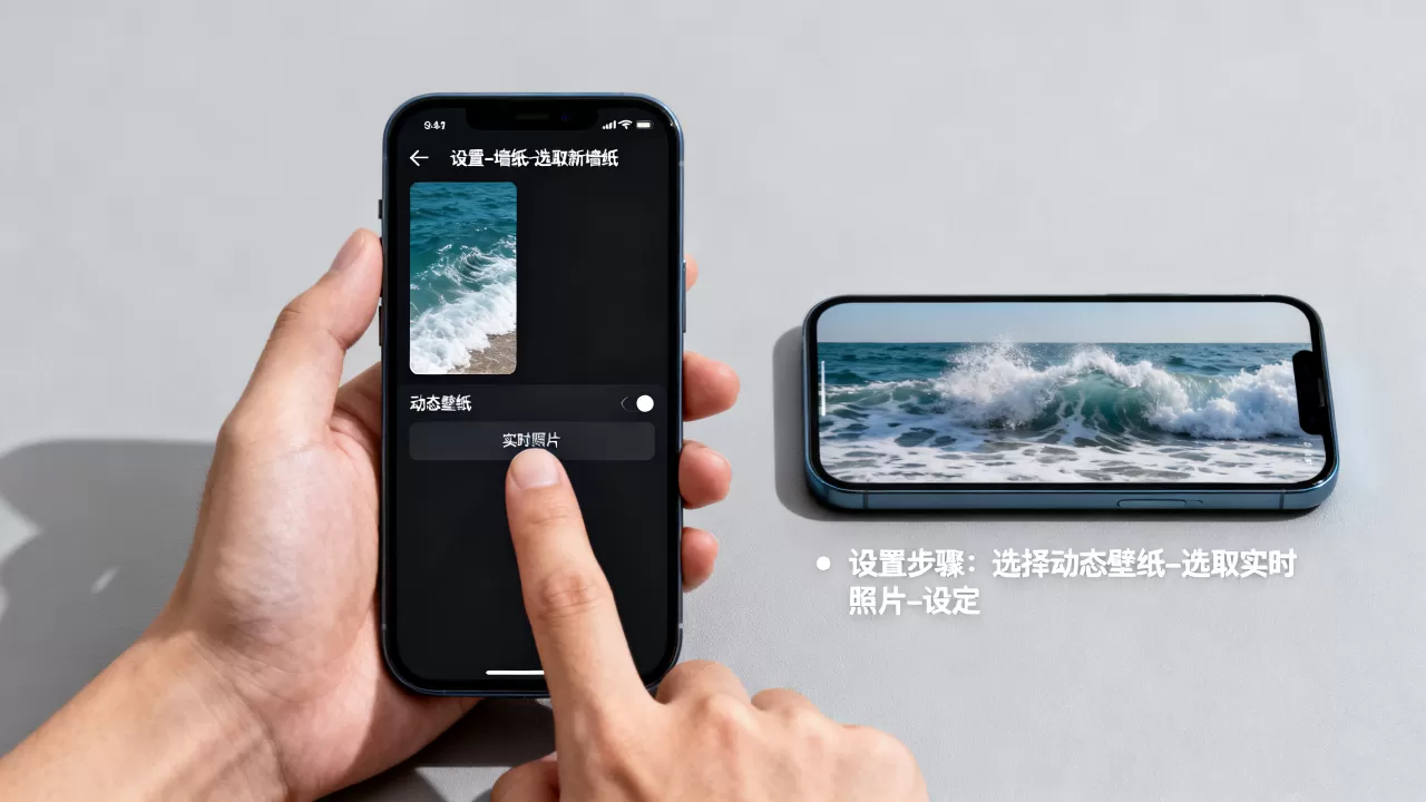 iphone live photo壁纸怎么设置，live photo动态壁纸