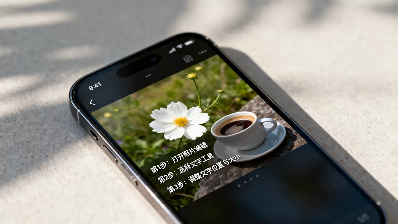 iphone照片怎么加字？iphone照片加字