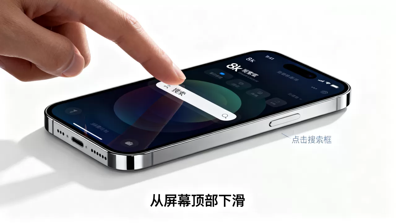 iphone的搜索框在哪里，iphone怎么打开搜索框