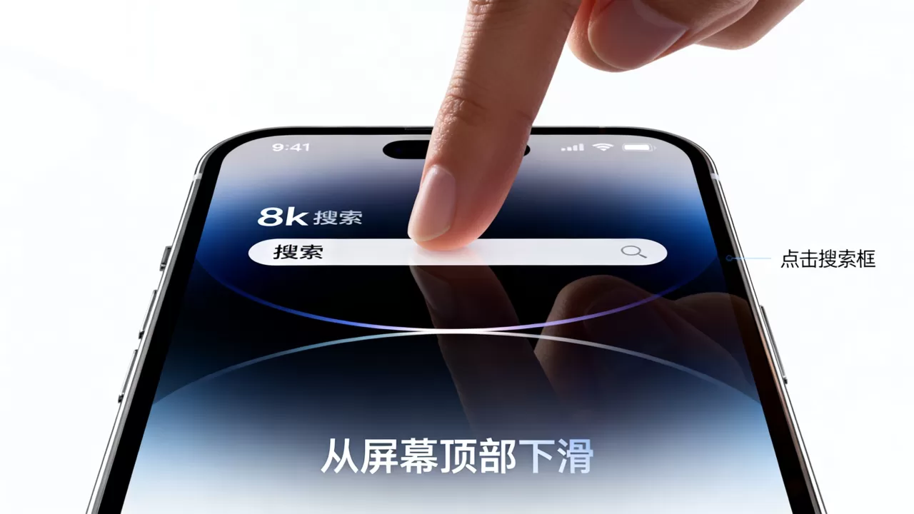 iphone的搜索框在哪里，iphone怎么打开搜索框
