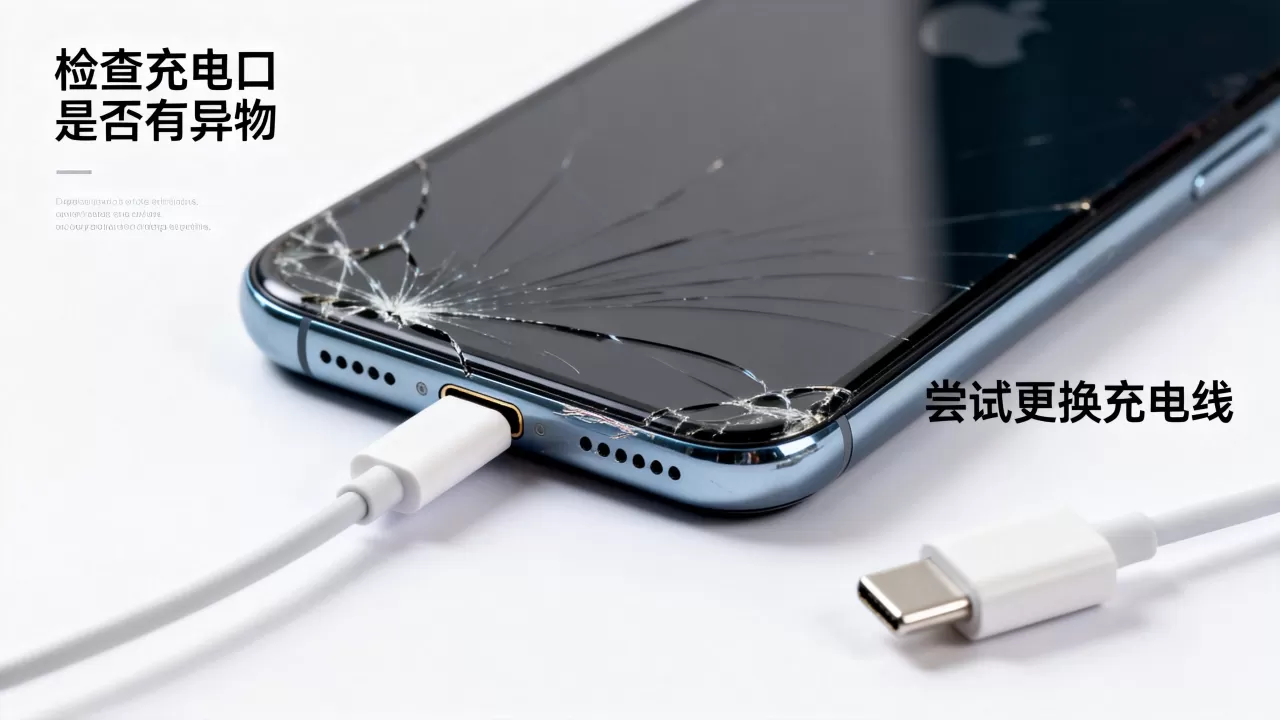 iphone摔了无法充电怎么办，iphone摔了充不进电