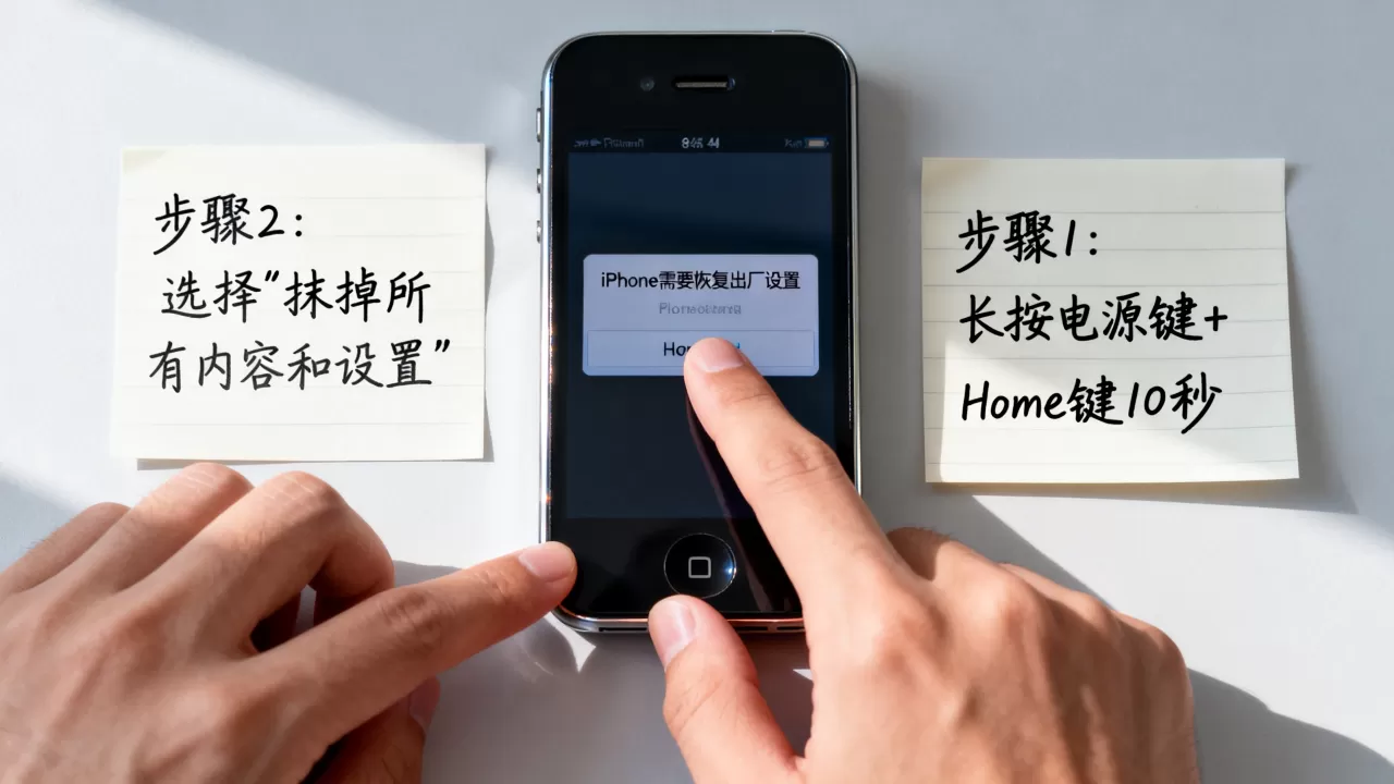 iPhone4复位死机怎么办，iPhone4怎么恢复出厂设置