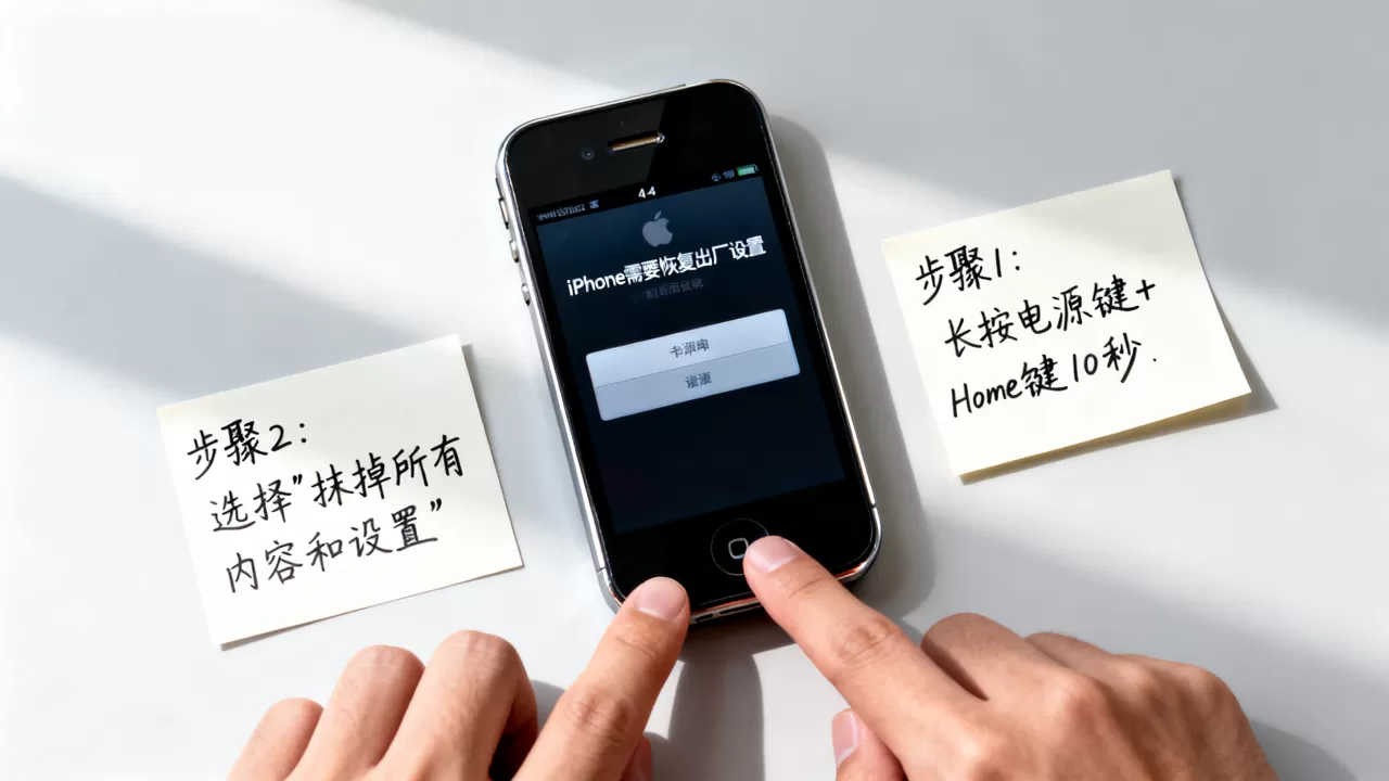 iPhone4复位死机怎么办，iPhone4怎么恢复出厂设置