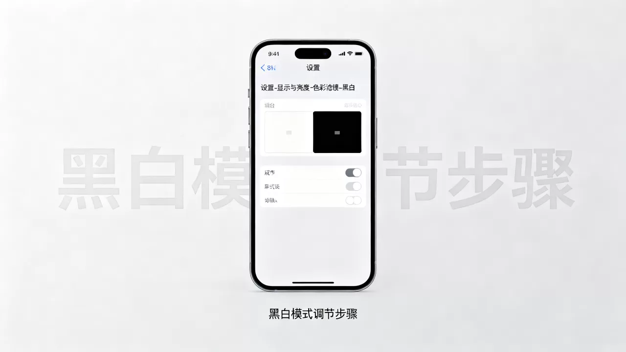 iphone手机黑白怎么调，iphone手机黑白